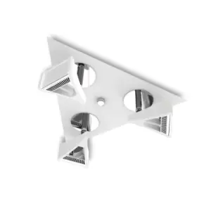 Image of Filippo Spot Light 3 Light LED Triangular 5W 3000K, 1300lm, Matt White/Polished Chrome, 3yrs Warranty