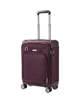 image of Rock Luggage Parker BX86804 8 Wheel Cabin Purple Suitcase