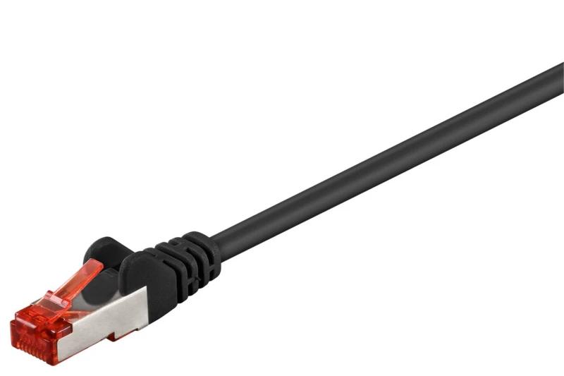 Image of Microconnect SSTP60015S networking cable Black 0.15 m Cat6 S/FTP (S-ST
