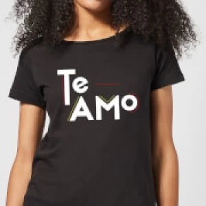 Image of Te Amo Block Womens T-Shirt - Black - 3XL - Black