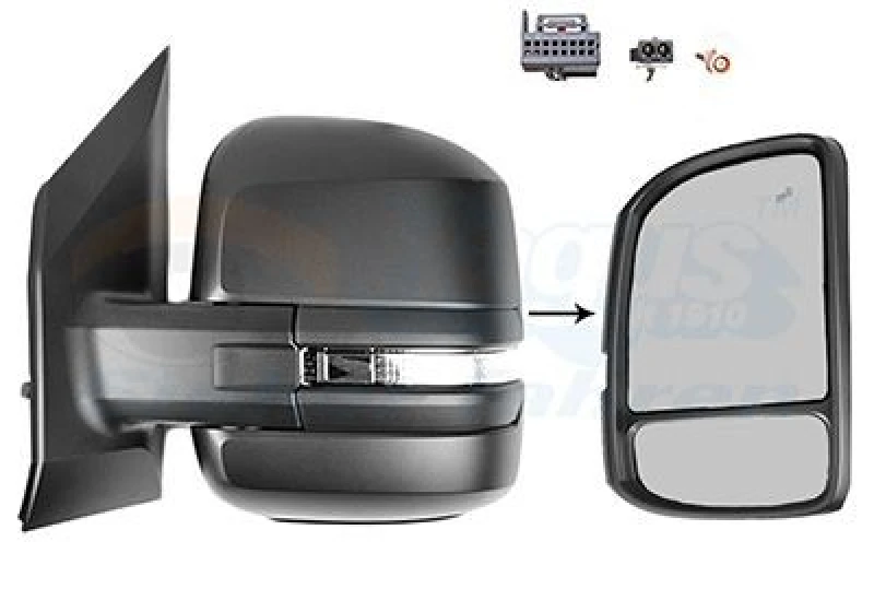 Image of VAN WEZEL Wing mirror VAN WEZEL 5792819