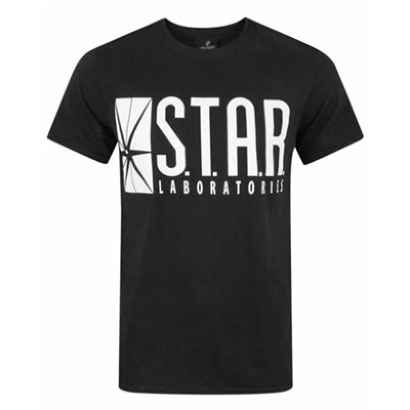Image of (Small) Flash TV STAR Laboratories Mens Black Short Sleeve T-Shirt