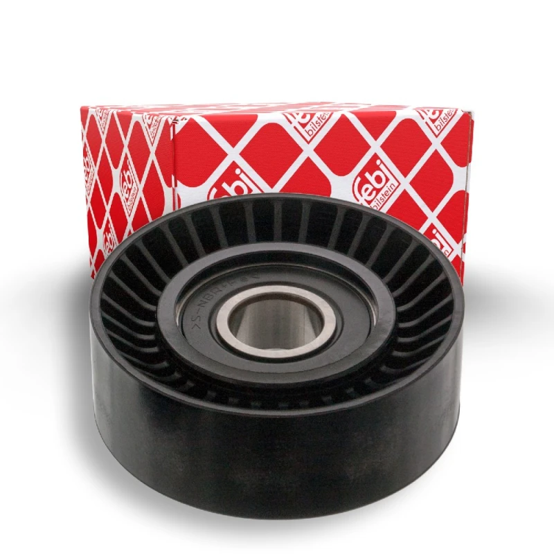 Image of FEBI BILSTEIN 19871 Idler Pulley Plastic Deflection/Guide Pulley,v-ribbed belt (312)