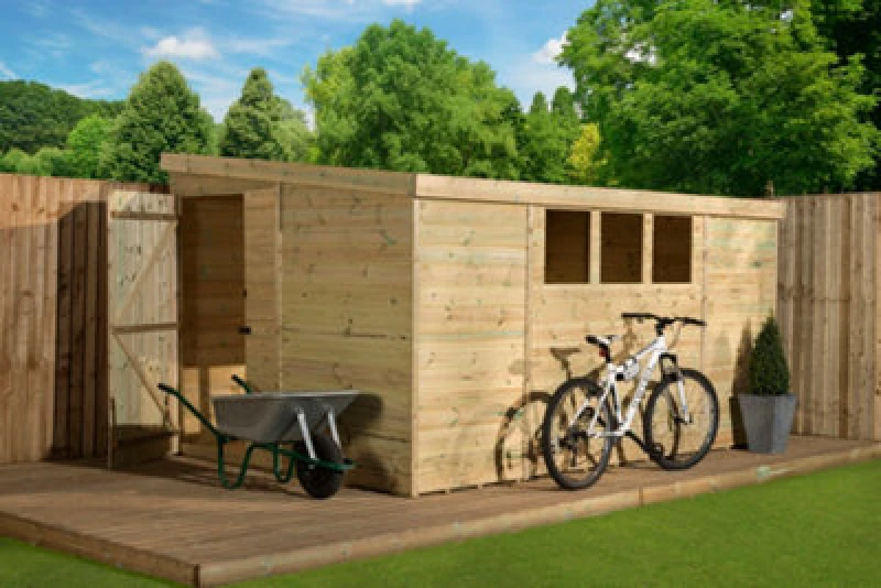 Image of Empire Sheds Empire 3000 Pent 9X6 Pressure Treated Tongue And Groove Wooden Garden Shed Door Left Side Panel (9' X 6' / 9ft X 6ft) (9X6)