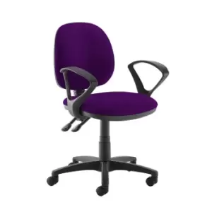 Image of Dams MTO Jota Medium Back PCB Operators Chair with Fixed Arms - Scuba Blue