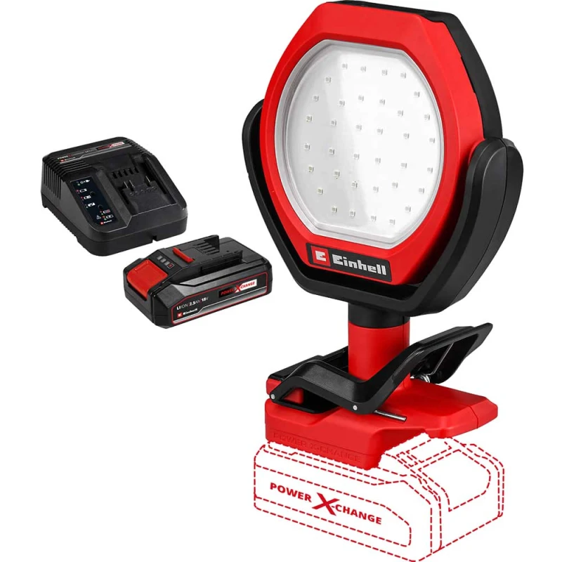 Image of Einhell GC-OL 18/1500 Li 18v Cordless Outdoor Work Light GC-OL 18/1500 Li Batteries: 1 x 2.5ah Li-ion