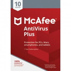 image of McAfee Antivirus Plus 12 Months 10 Devices