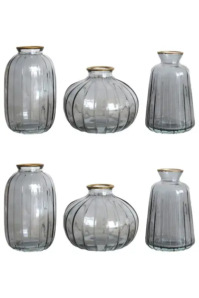 Image of Portico Designs Ltd The Urban Gardener Bud Vases Set of 6 Multi