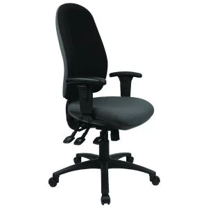 Image of Cappela Radial High Back Posture Black Chair KF03499