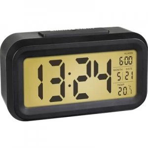 image of TFA Dostmann 60.2018.01 Quartz Alarm clock Black Alarm times 1