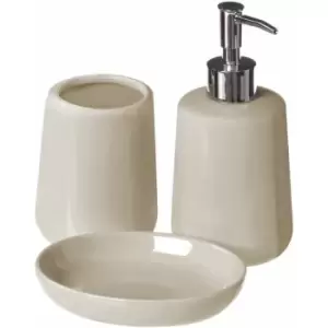 image of Premier Housewares Moon Natural 3pc Bathroom Set