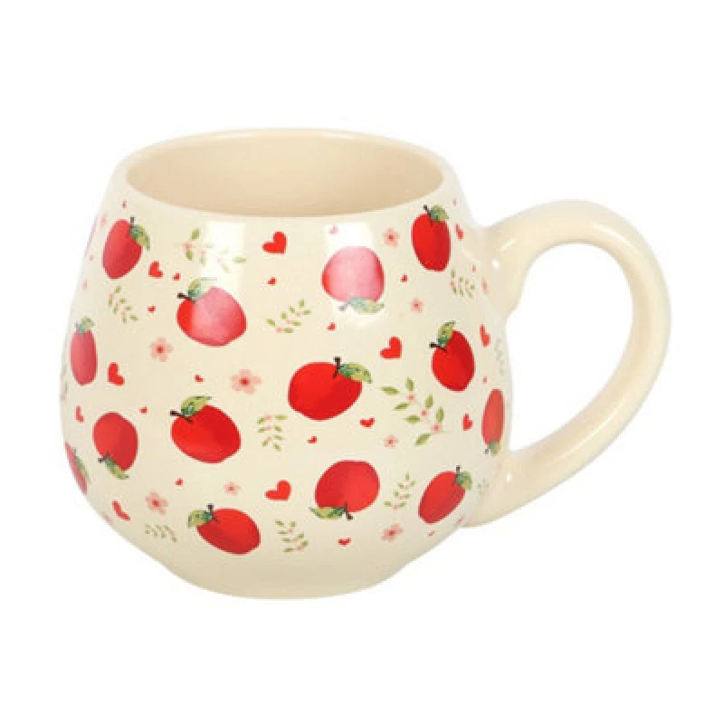 Image of Something Different Something Different Apple Rounded Mug in White White One Size Unisex 5063750271620