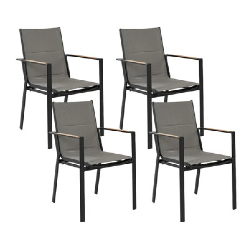 Image of Beliani Garden Chair Busseto Metal Black