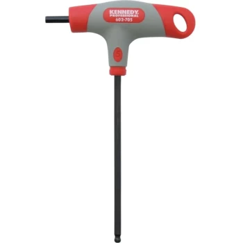 Image of T-handled Hexagon Key Ball Driver 4MM X 160MM - Kennedy-pro