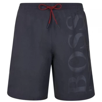 image of Hugo Boss Logo Swim Shorts Grey Size L Men