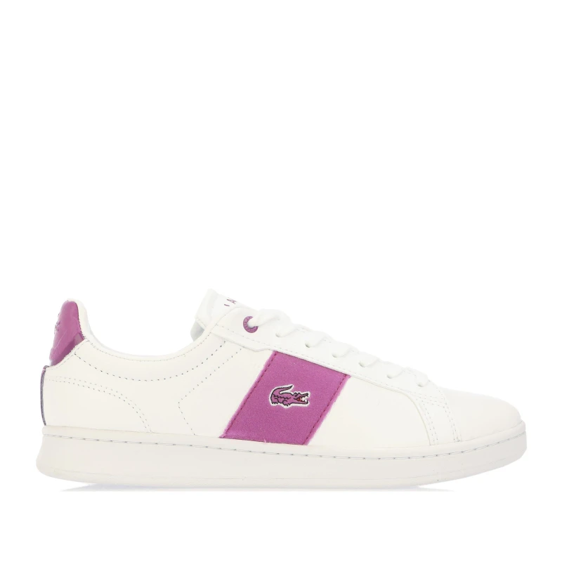 Image of Lacoste Carnaby Pro Trainers - White purple White purple 3