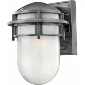 image of Loops - Outdoor IP44 Wall Light Sconce Hematite LED E27 60W Bulb External d01455