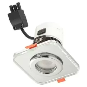 image of Wickes Square Clear Glass Downlight