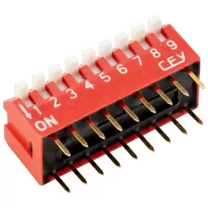 image of R-TECH 800035 DIL Switch, Piano Key 9-way 18-pin