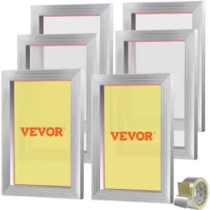 image of VEVOR Screen Printing Kit, 6 Pieces Aluminum Silk Screen Printing Frames, 10x14inch Silk Screen Printing Frame with 156 Count Mesh, High Tension