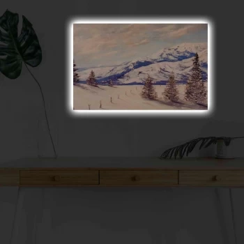 Image of 4570KARDACT - 020 Multicolor Decorative LED Lighted Canvas Painting