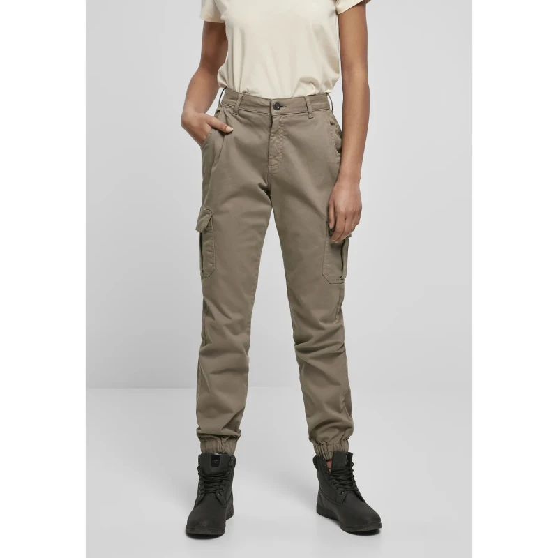 Image of Urban Classics Womens trousers Urban Classics high waist cargo Marron Female 27