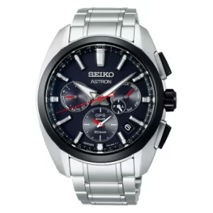 Image of Seiko Astron GPS Solar Black Dial Titanium Bracelet Mens Watch SSH103J1