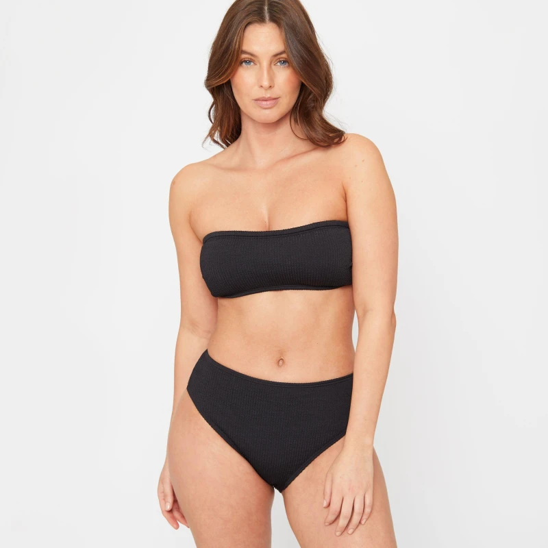 Image of Be You High Waist Bikini Bottoms Womens - Black 8