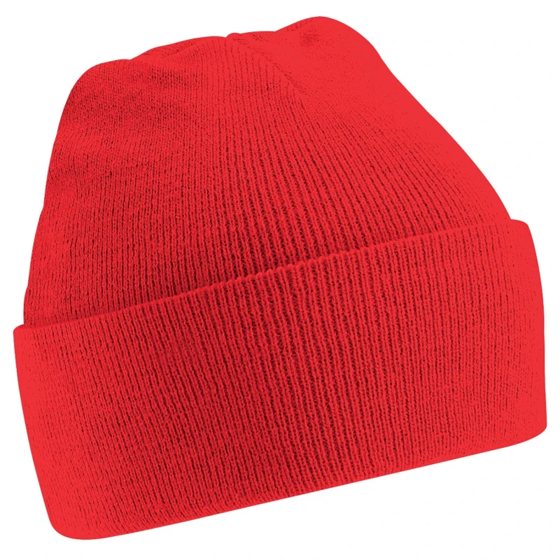 Image of Beechfield Beechfield Men Soft Feel Knitted Winter Hat in Light Red Light Red One Size Male 5055747801927