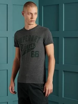 Image of Superdry Re-Worked Classic T-Shirt - Dark Grey Size M Men