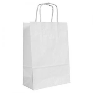 Image of Purely Packaging Vita Twist Handle Paper Bag 240 (W) x 180 (H) x 80 (D) mm White Pack of 300
