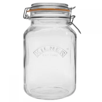 image of Kilner 2L Square Jar - Clear