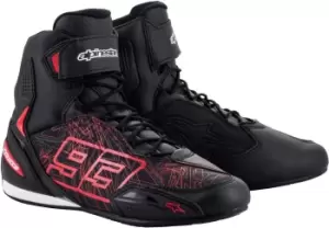 Image of Alpinestars MM93 Austin Motorcycle Shoes, black-red, Size 44, black-red, Size 44