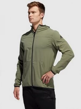 Image of Adidas City Full Zip Hoodie - Green
