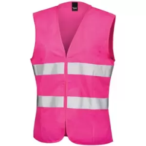 image of Result Core Womens/Ladies Sleeveless Hi Vis Vest (L/14) (Fluorescent Pink) - Fluorescent Pink