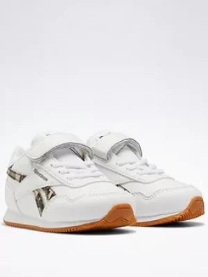 Image of Reebok Royal Classic Jogger 3 Shoes, White/Green, Size 6 Younger