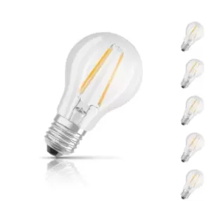 Image of Ledvance GLS LED Light Bulb Dimmable E27 7W (60W Eqv) Warm White 5-Pack