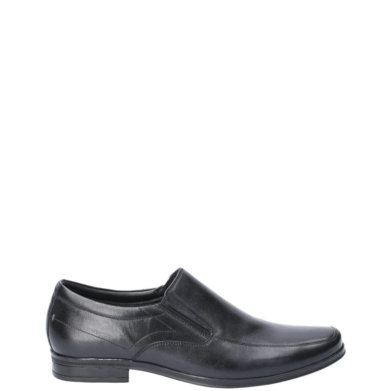 Image of Hush Puppies Mens Billy Slip On Leather Work School Shoes - UK 6 Black male GDE2423BLK6