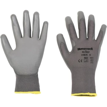 Image of Honeywell - 2100250 First Palm-side Coated Grey Gloves - Size 10