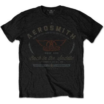 Image of Aerosmith - Back in the Saddle Unisex Large T-Shirt - Black