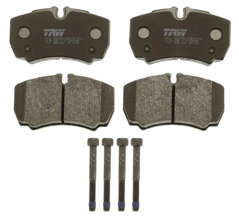 Image of TRW GDB1901 Brake pad set prepared for wear warning indicator, with brake caliper screws Brake Pad Set,disc brake (402)