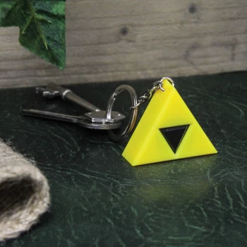 image of The Legend of Zelda: Ocarina of Time Triforce Keyring Light - Yellow