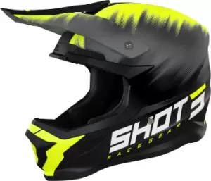 Image of Shot Furious Versus Motocross Helmet, black-yellow Size M black-yellow, Size M