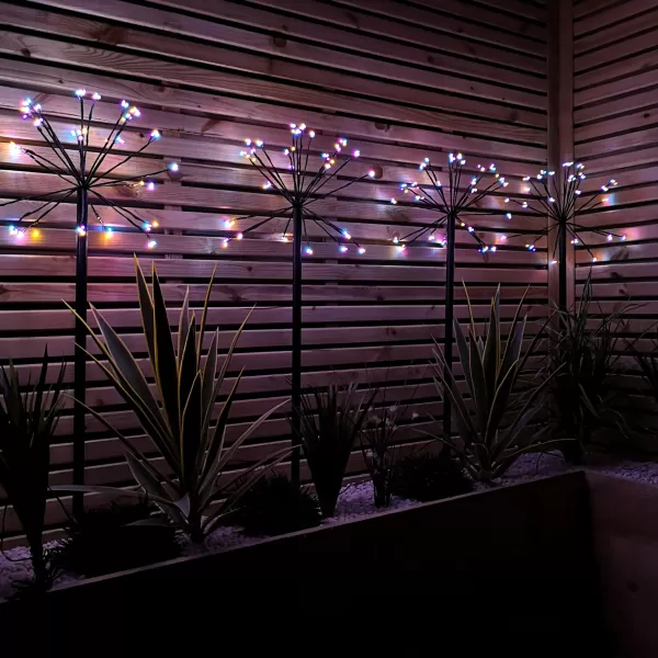 Image of Set of 4 1m Sputnik Path Finder Christmas Lights Decoration with Rainbow LEDs