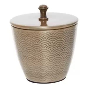 image of 300ml Art Deco Gold Finish Canister with Lid