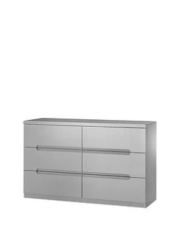 Julian Bowen Manhattan 6 Drawer Chest - Grey