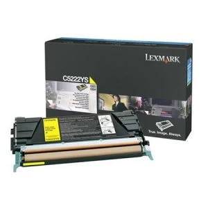 Image of Lexmark C5222YS Yellow Laser Toner Ink Cartridge