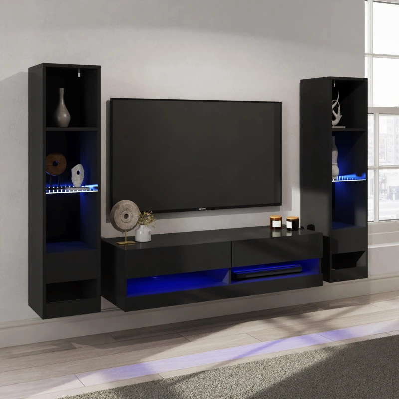Image of GFW GFW Galicia 3 Piece Furniture Set with 120cm - Black