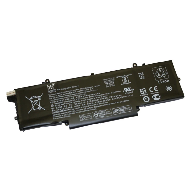 Image of BTI BTI 918108-855 compatible 67Wh 6-cell battery for HP Elitebook 1040 G4 918108-855-BTI