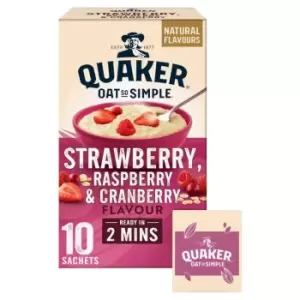 image of Quaker Oat So Simple Strawberry Raspberry & Cranberry Sachets, 33g